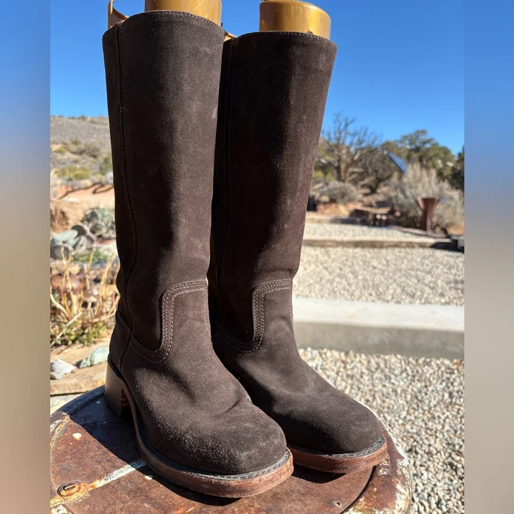 FRYE πΊπΈ Campus 14L Boots Suede Vintage - Picture 10 of 16